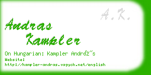 andras kampler business card